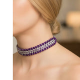 Nathalie Lavender Purple Woven Choker