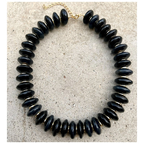 Black Agate Candice Biggie Necklace