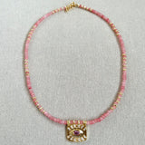 Dangling Square Light Pink Necklace