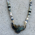 Labradorite Phoenix Dandrit Opals Necklace