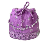 Lilac Bandana Bucket Bag