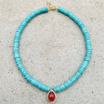 Turquoise & Carnelian Alexis Necklace
