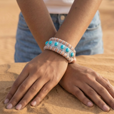 Meenakshi Turquoise Woven Nude Bracelet