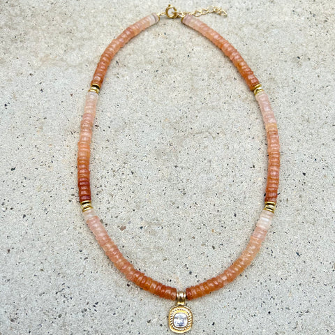 Athena Orange Adventrine Necklace