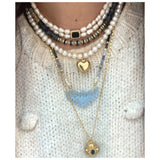 Blue Chalcedony Phoenix Assorted Gems Necklace
