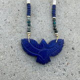 Lapis Larger Phoenix Assorted Gems Necklace