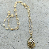 Vintage Style Filigree Chain Aish Necklace