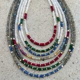 Multi Sapphires & Moonstone (Leo) Necklace