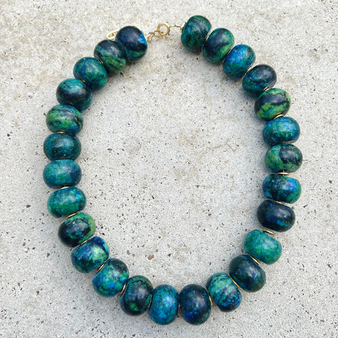 Chrysocolla Mrs. Atias Necklace