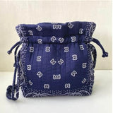 Navy Blue Bandana Trapeze Bag