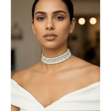 Eloise White Woven Choker