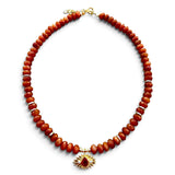 Jaipur Carnelian Eye Necklace