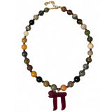 Big Hai Burgundy Jade Multi Necklace