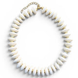White Coral Cotton Biggie Necklace