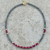 Ruby & Labradorite (Aries) Necklace