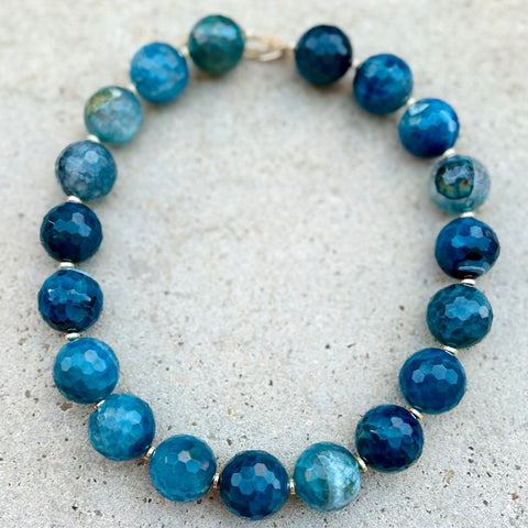 Royal Blue Agate Biggie Necklace