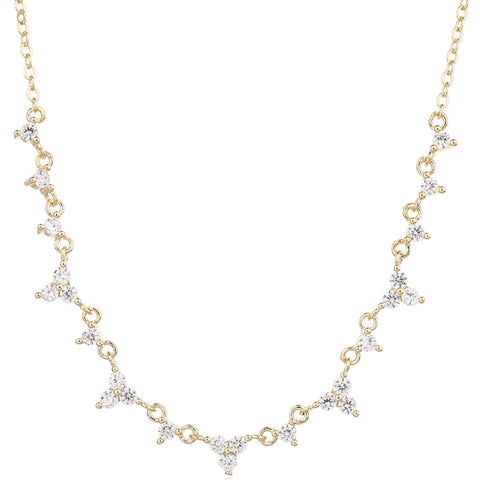 5 Clusters & Studs Necklace