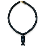 Fish Black Onyx Necklace