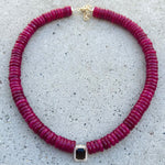 Taylor Burgundy Jade Necklace