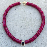 Taylor Burgundy Jade Necklace