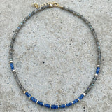 Blue Sapphires & Labradorite (Leo) Necklace