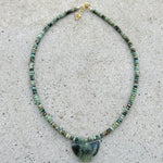 Mini Prehnite Thunderbird Necklace