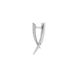 Pave Criss Cross Claw Earring