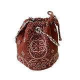 Brown Bandana Bucket Bag