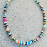 Short Striped Beaded Necklace