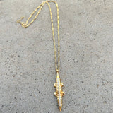 Gold Crocodile Necklace