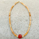 Sinay Organge Adventurine Beaded Necklace