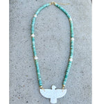 MOP & Amazonite Eagle Necklace