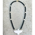 MOP & Black Onyx Eagle Necklace