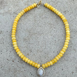 Yellow Jade & Moonstone Alexis Necklace