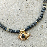 Jaipur Labradorite Eye Beaded Necklace