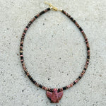 Mini Rhodonite Thunderbird Necklace