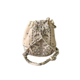 Cream Bandana Mini Bucket Bag