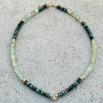 Jaipur African Turquoise & Prehnite Necklace