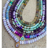Big Liv Aqua Chalcedony & Opals Necklace