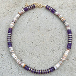 Saya Amethyst & Peruvian Opals Necklace