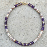 Saya Amethyst & Peruvian Opals Necklace