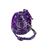 Purple Bandana Mini Bucket Bag