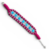 Meenakshi Turquoise Cherry Woven Bracelet