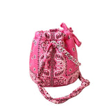 Pink Bandana Mini Bucket Bag