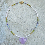 Mini Lavender Quartz Thunderbird Necklace