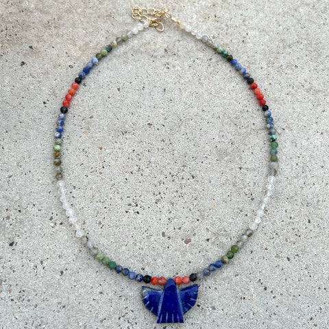 Mini Lapis Thunderbird Mix 2 Necklace
