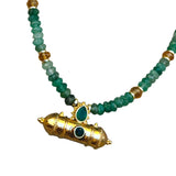 Green Onyx Taweez Beaded Necklace