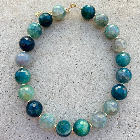 Aqua Agate Biggie Necklace