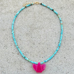 Mini Queen Chalcedony Turquoise Thunderbird Necklace