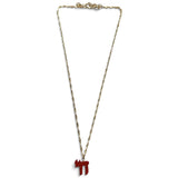 Small Hai Red Jasper on Chain Necklace